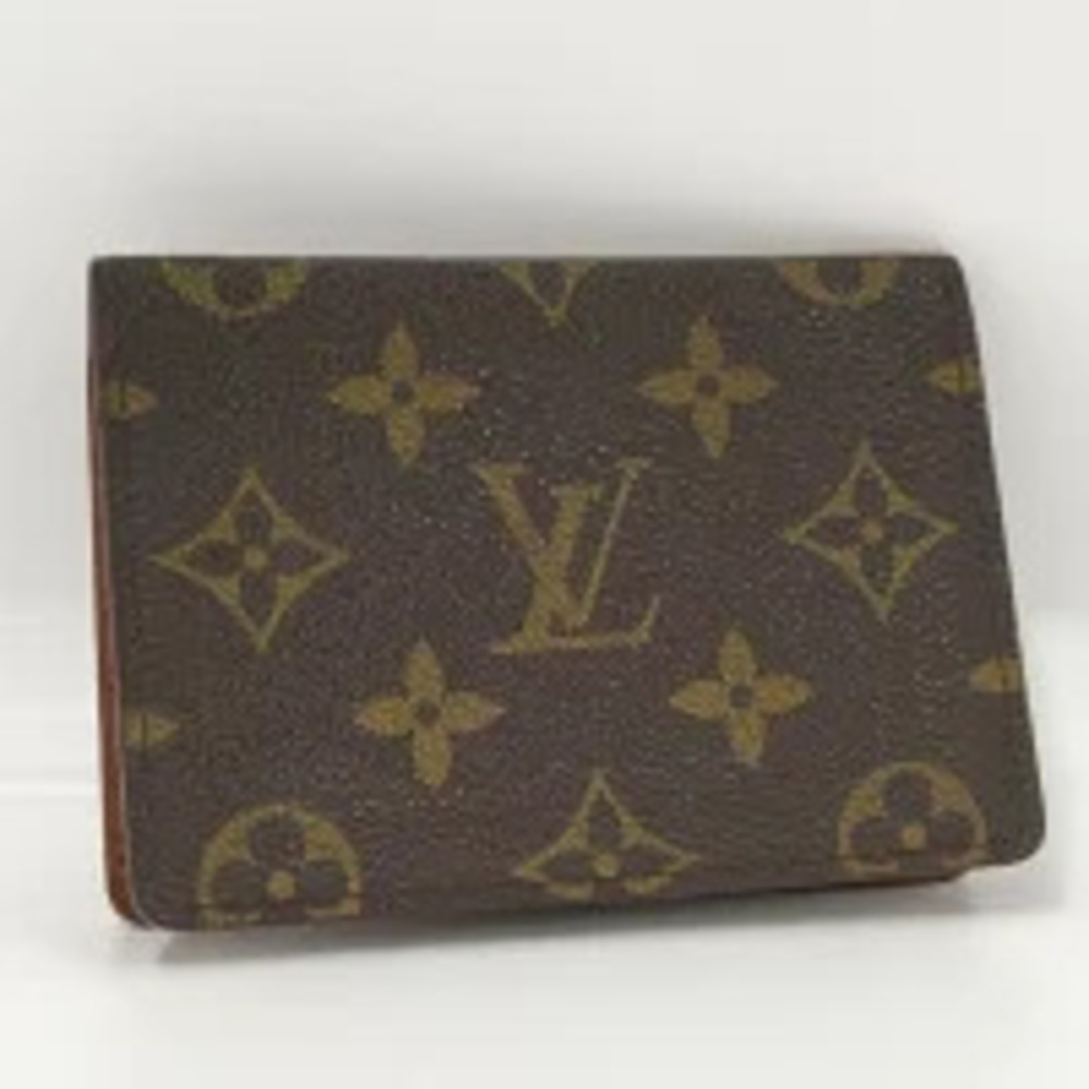 LOUIS VUITTON Porte II Cartes Vertical Pass Case Wallet Monogram